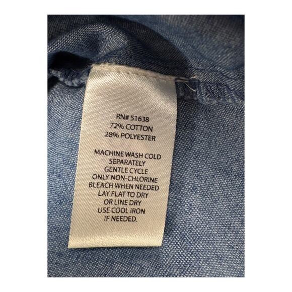 Derek Heart Girls’ Denim Ruffle Strap Dress – Size 10/12 - Picture 5 of 6